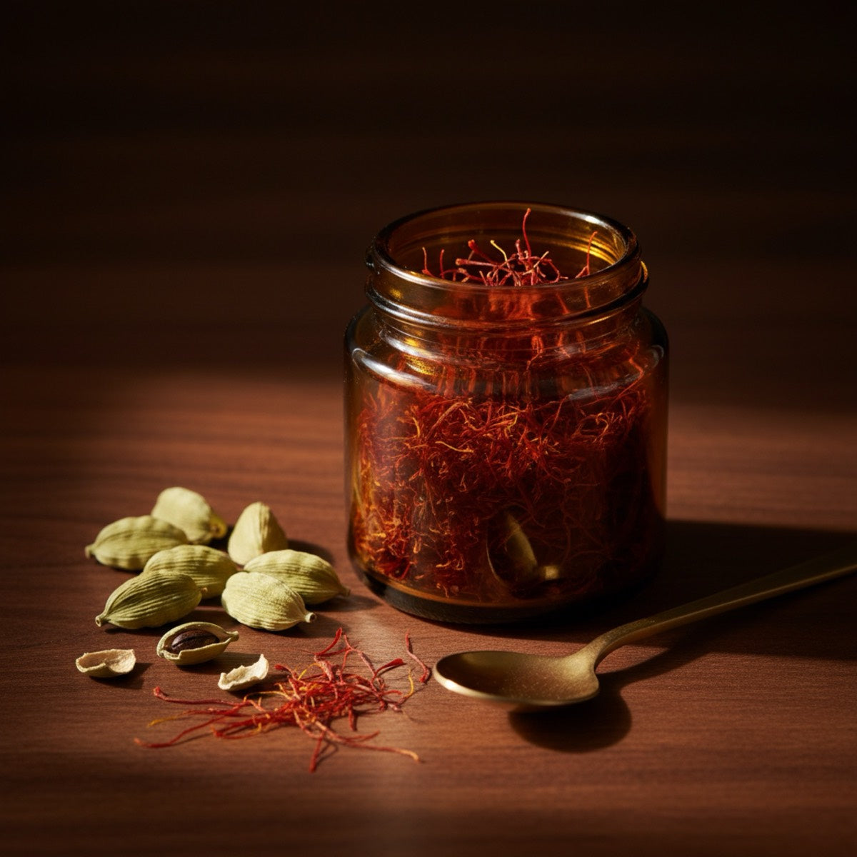 Saffron graded and sealed in glass-lined tins