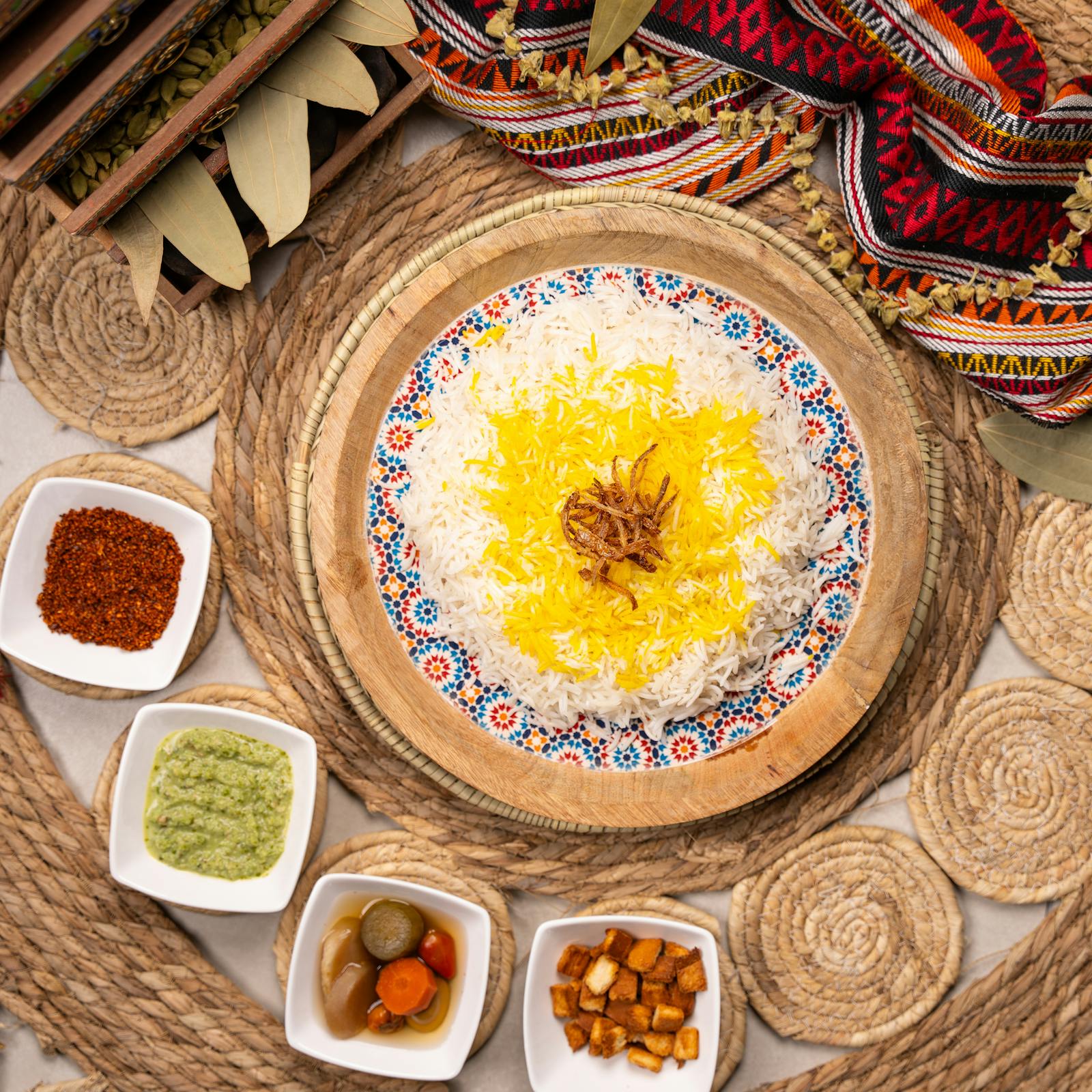 Kabuli palaw — Afghan saffron rice with lamb, raisins, and carrots