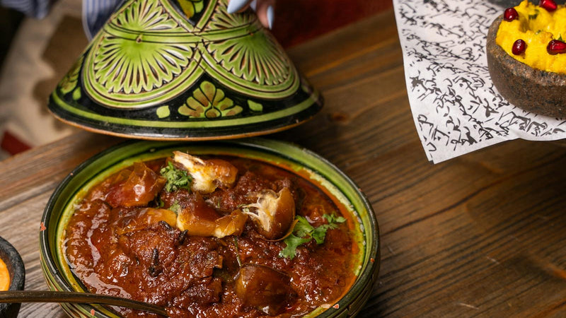 Khoresh-e gheymeh Persian lamb and split pea stew with crispy potatoes, made with Raihan Afghan Super Negin saffron