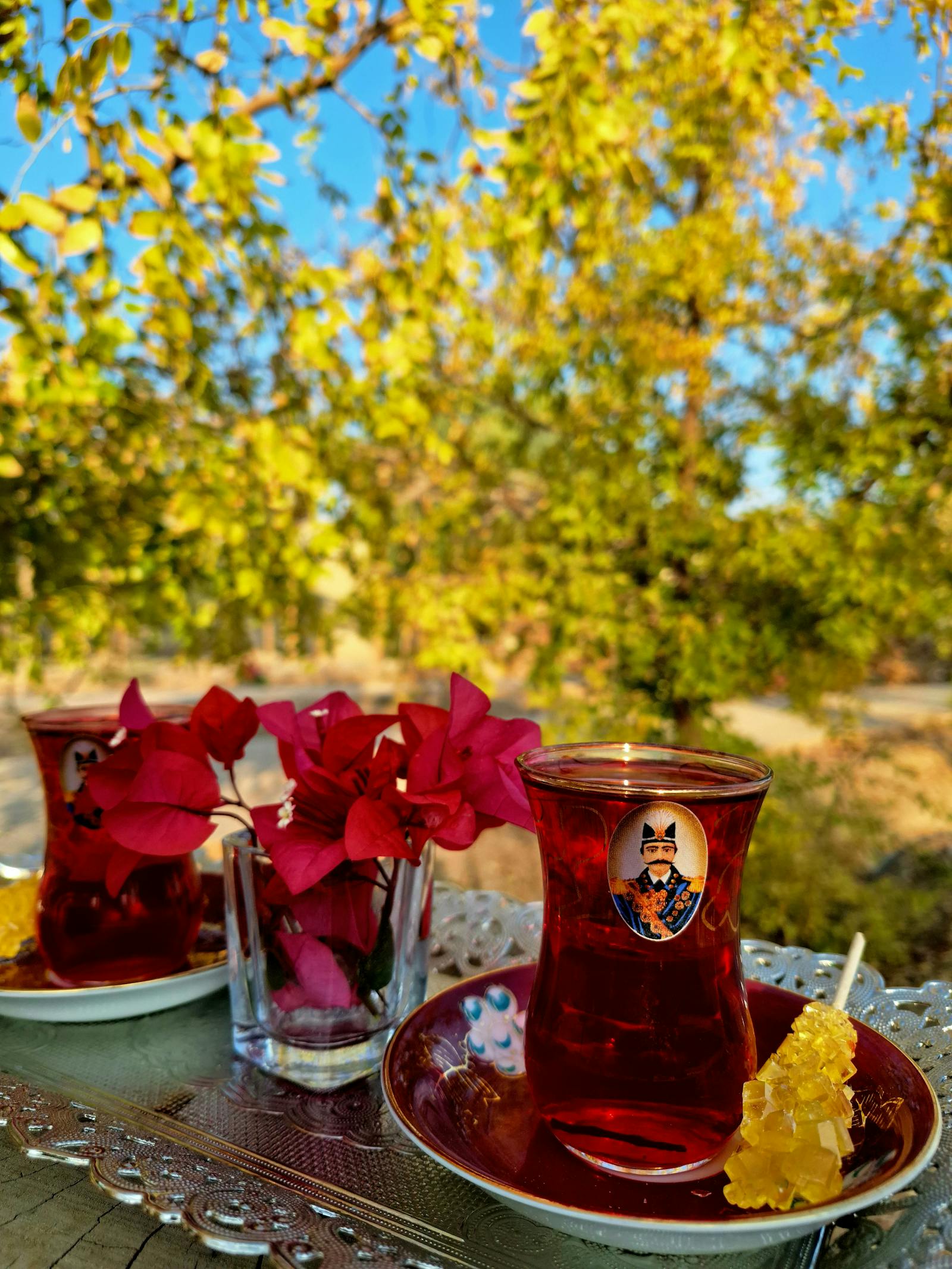 Saffron chai latte — Indian-style spiced tea