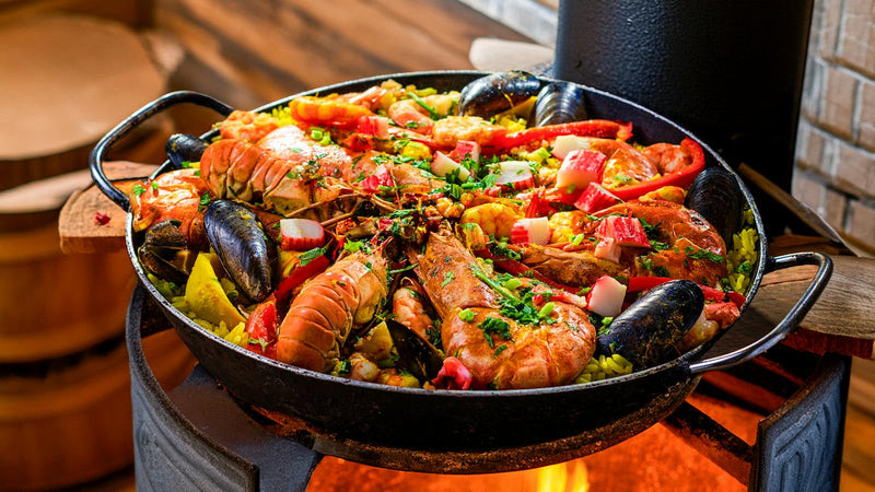 Mussels in golden saffron broth — seafood cooked with Raihan Afghan Super Negin saffron
