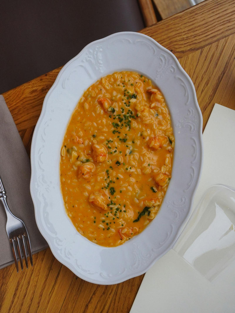 Saffron polenta with wild mushrooms