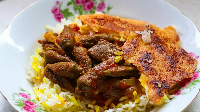 Saffron pulao, light Indian saffron basmati rice with almonds, made with Raihan Afghan Super Negin saffron