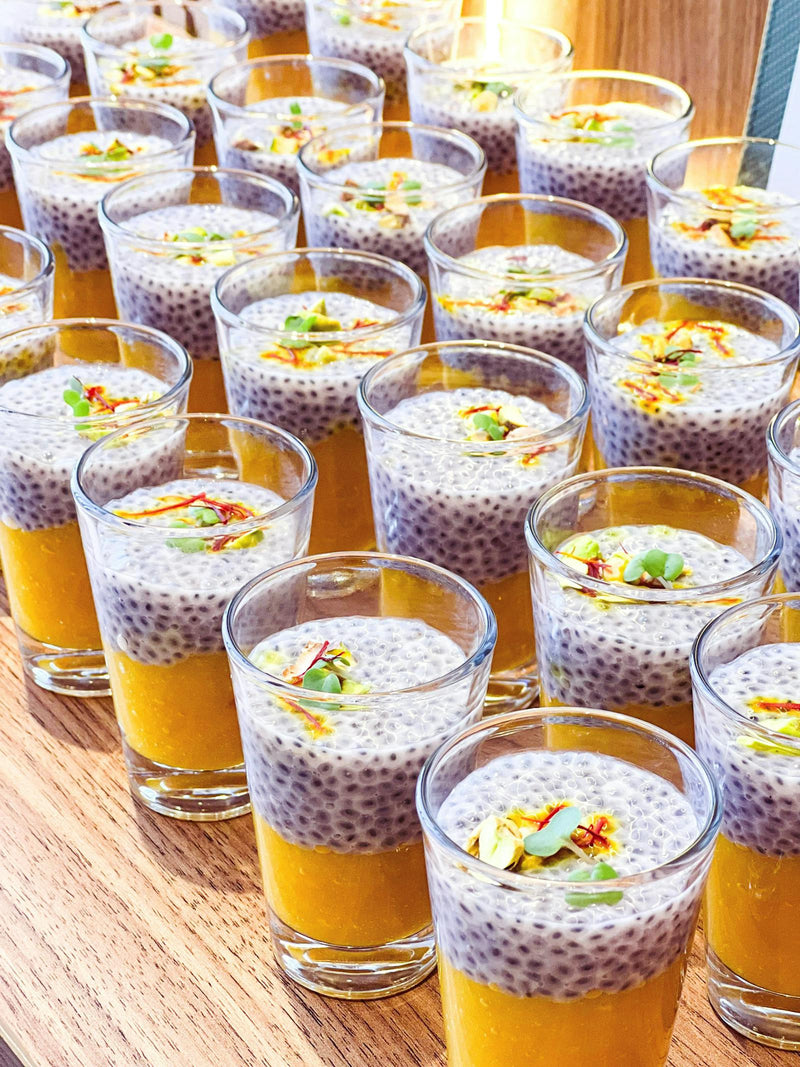 Saffron caramel sauce with cardamom and sea salt