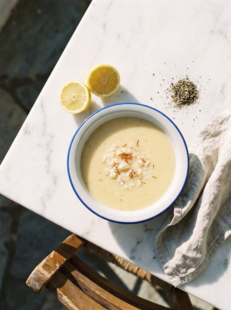 Greek Saffron Avgolemono: Egg-Lemon Chicken Soup — Afghan Super Negin saffron recipe