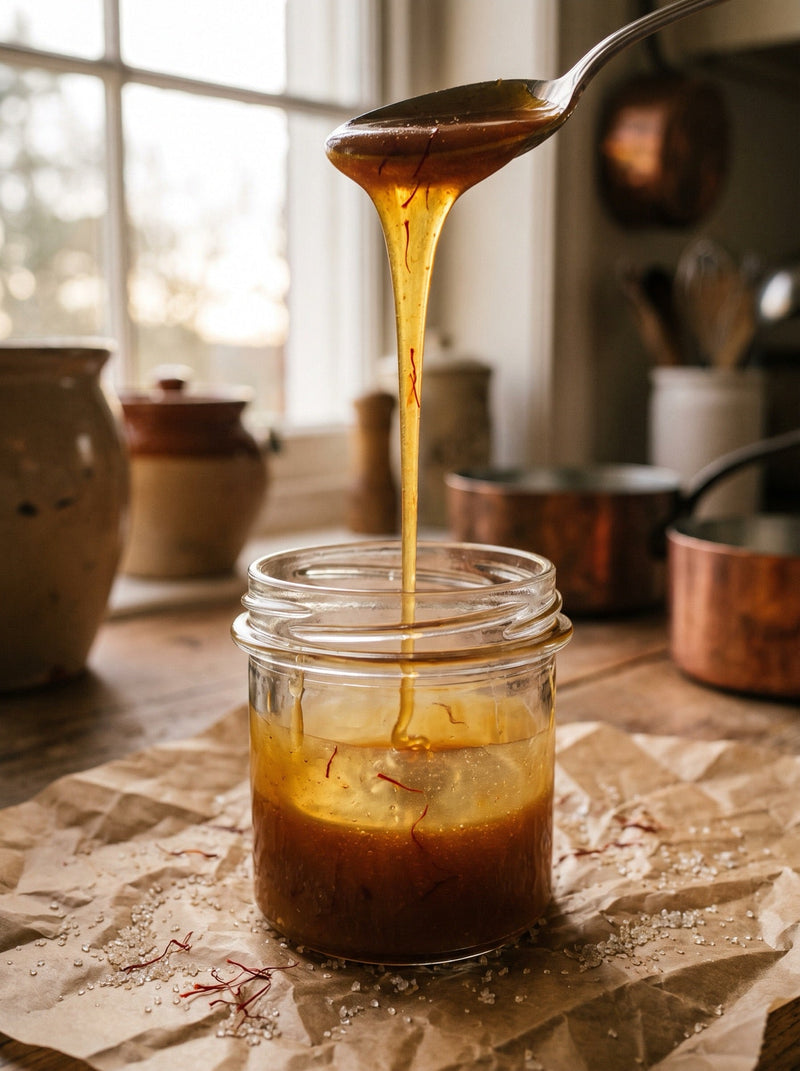 Saffron Caramel Sauce (Cardamom-Sea Salt) — Afghan Super Negin saffron recipe