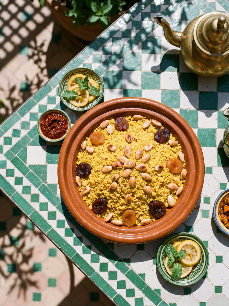 Saffron Couscous with Almonds & Apricots — Afghan Super Negin saffron recipe