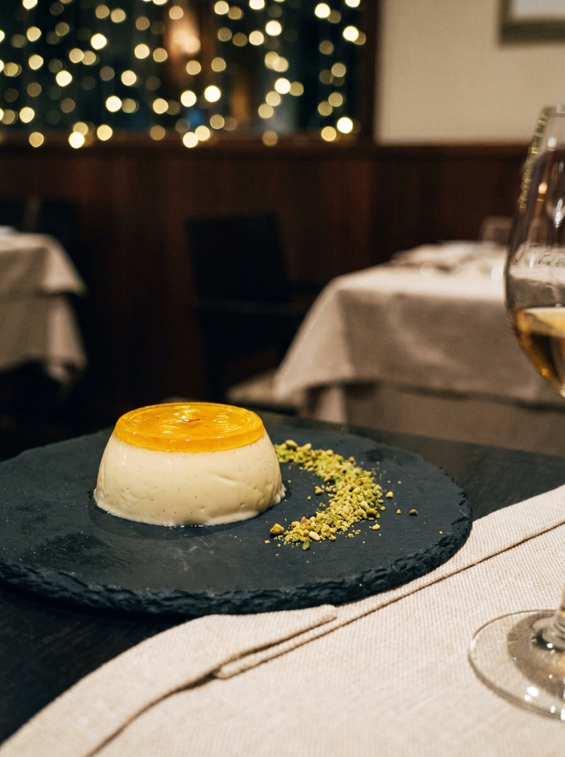 Saffron Panna Cotta with Pistachio Crumble — Afghan Super Negin saffron recipe
