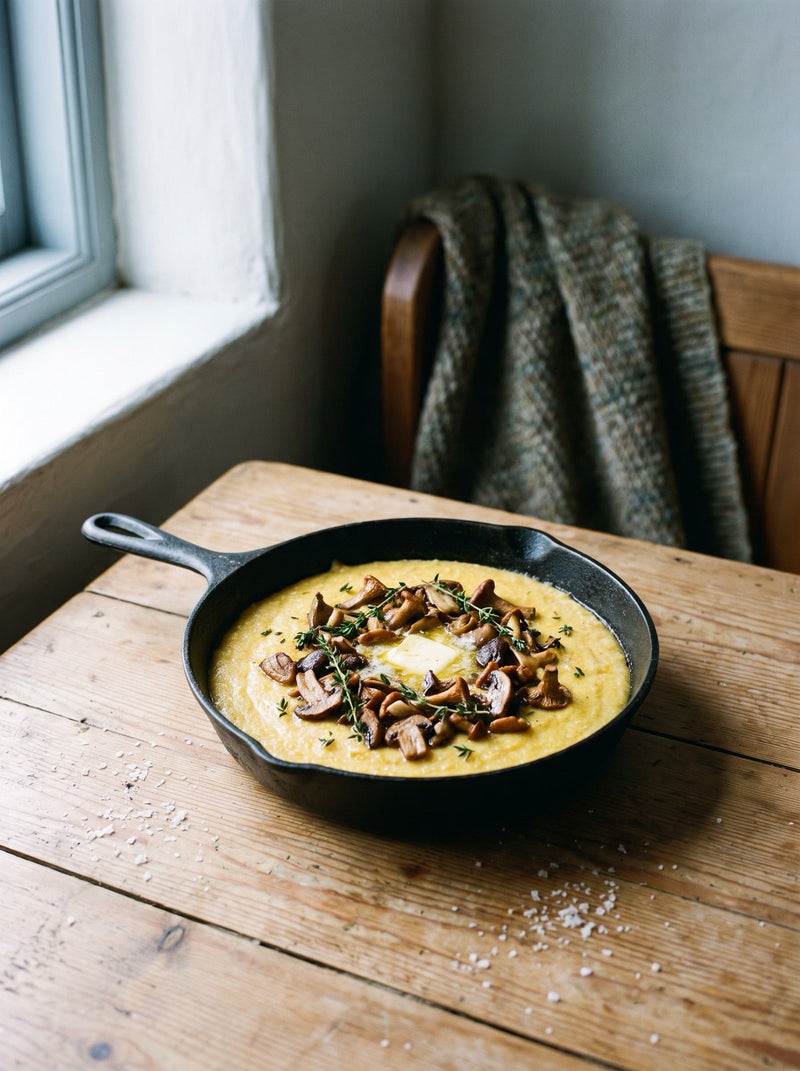 Saffron Polenta with Wild Mushrooms — Afghan Super Negin saffron recipe
