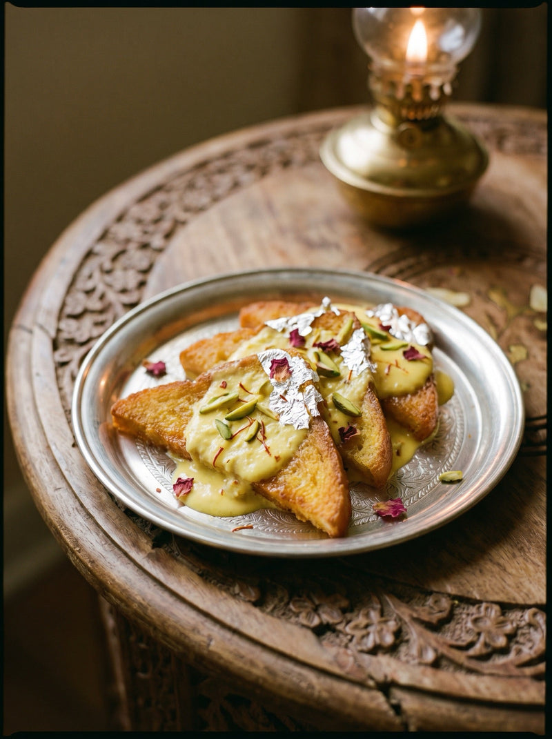 Shahi Tukda: Saffron-Rose Bread Pudding (Mughlai) — Afghan Super Negin saffron recipe