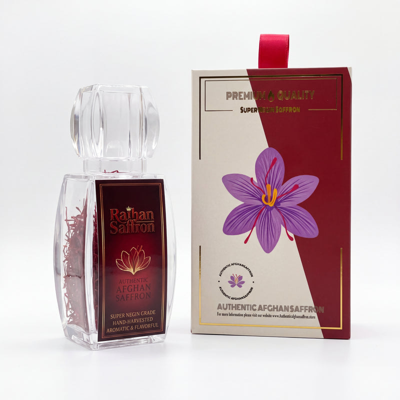Hebras de azafrán afgano premium, botella de 1 g — Raihan Super Negin