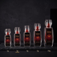 Raihan saffron bottle sizes: 1g, 2g, 3g, 5g and 10g